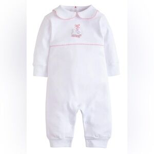 Little English White Figure skating Onesie